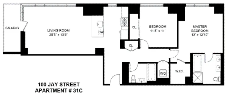 100 Jay Street, 31C | floorplan | View 9