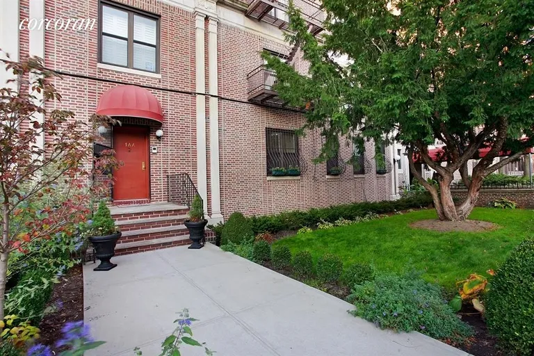 New York City Real Estate | View 225 Eastern Parkway, 3K | Lovely landscaped front garden | View 6
