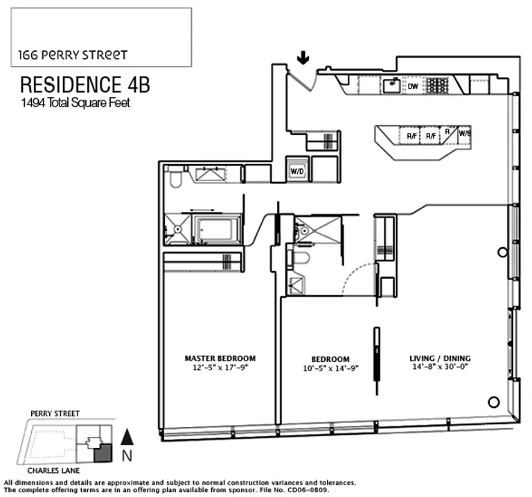 166 Perry Street, 4B | floorplan | View 1