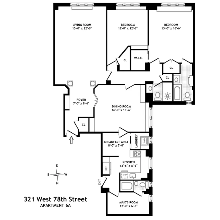 321 West 78th Street, 6A | floorplan | View 5