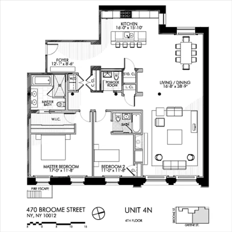 470 Broome Street, 4N | floorplan | View 4