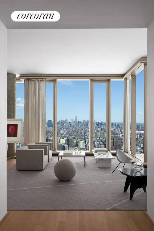 New York City Real Estate | View 56 Leonard Street, 44A EAST | Panoramic views of the rivers, skyline and beyond | View 2