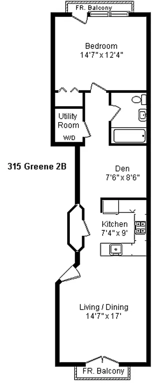 315 Greene Avenue, 2B | floorplan | View 6