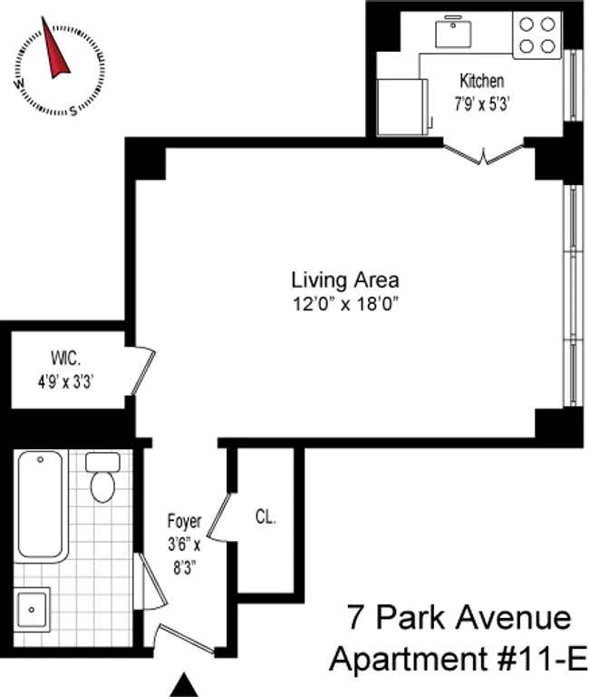 7 Park Avenue, 11E | floorplan | View 5