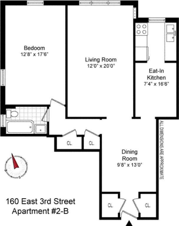 160 East 3rd Street, 2B | floorplan | View 5