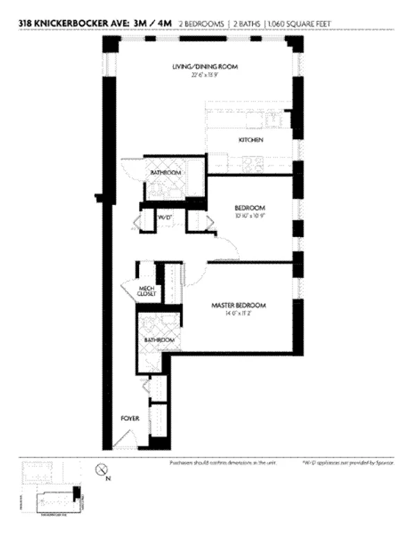 318 Knickerbocker Avenue, 4M | floorplan | View 7