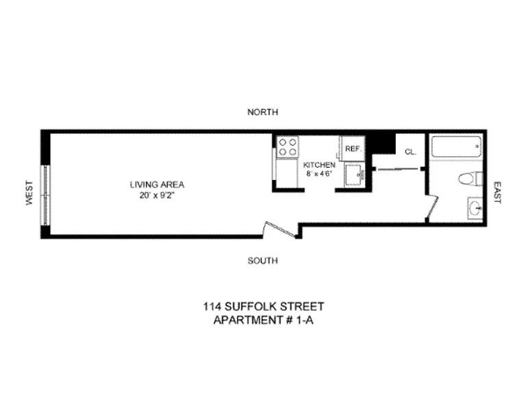 114 Suffolk Street, 1A | floorplan | View 2