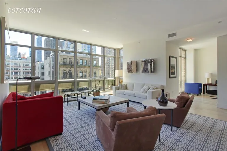 New York City Real Estate | View 124 West 23rd Street, 12A | Living Room | View 2