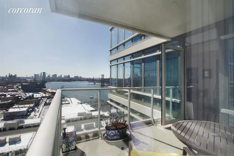 New York City Real Estate | View 2 Northside Piers, 24L | Balcony | View 6