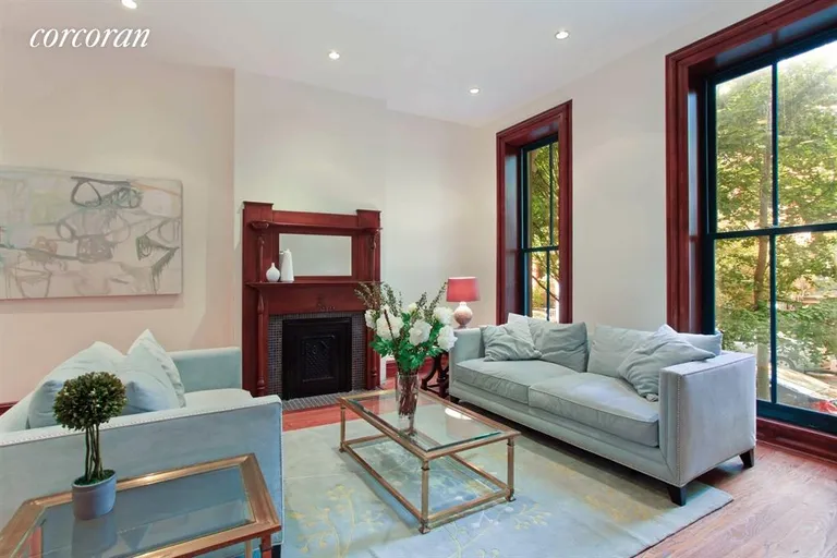 New York City Real Estate | View 416 Pacific Street | Living Room with Floor to ceiling windows | View 2