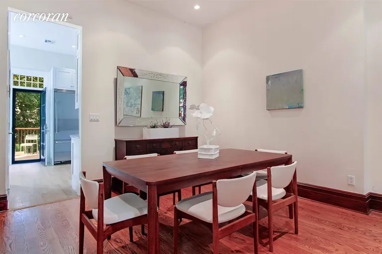 New York City Real Estate | View 416 Pacific Street | Large dining room with elegant lighting | View 3
