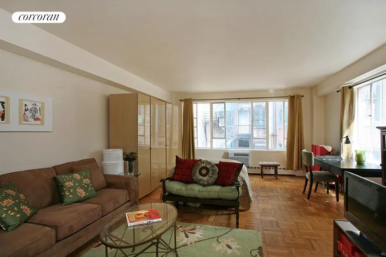 New York City Real Estate | View 15 West 12th Street, 12E | Open Living Room and Bedroom Areas | View 4