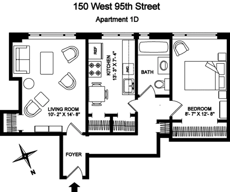 150 West 95th Street, 1D | floorplan | View 8