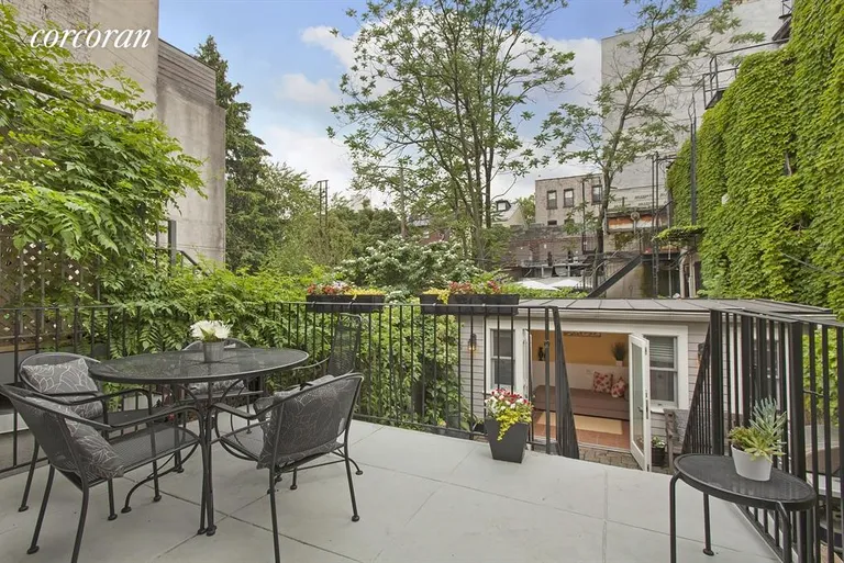 New York City Real Estate | View 10 Wyckoff Street | Deck off kitchen and bonus studio | View 11