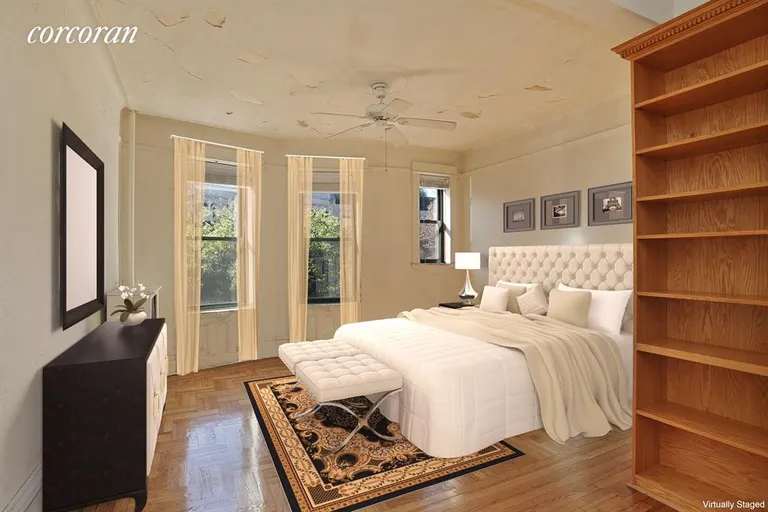 New York City Real Estate | View 523 8th Street, 2R | Master Bedroom Virtually Staged | View 2
