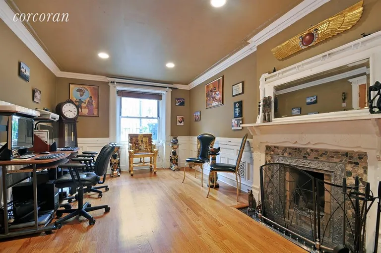 New York City Real Estate | View 476 Greene Avenue | Living Room w. Wood Burning Fireplace | View 2