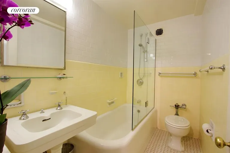New York City Real Estate | View 140 East 28th Street, 2AK | Tiled bathroom with pre-war charm | View 4