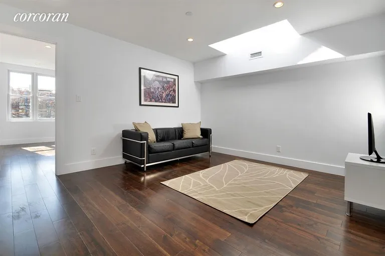 New York City Real Estate | View 288 Sackett Street | Media Room with skylight | View 8