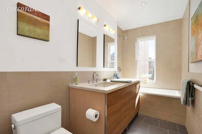 New York City Real Estate | View 154 President Street | Master Bath w two sinks and deep Zuma soaking tub | View 3