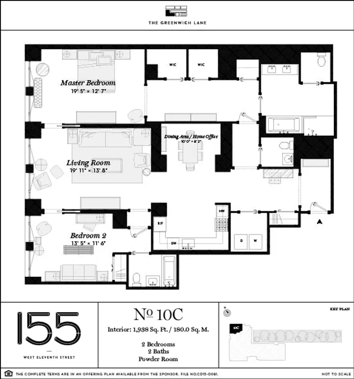 155 West 11th Street, 10C | floorplan | View 3