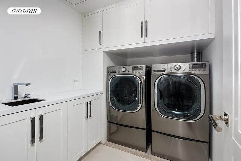 New York City Real Estate | View 155 East 79th Street, DUPLEX 9 | Laundry room with sink and vented dryer | View 22