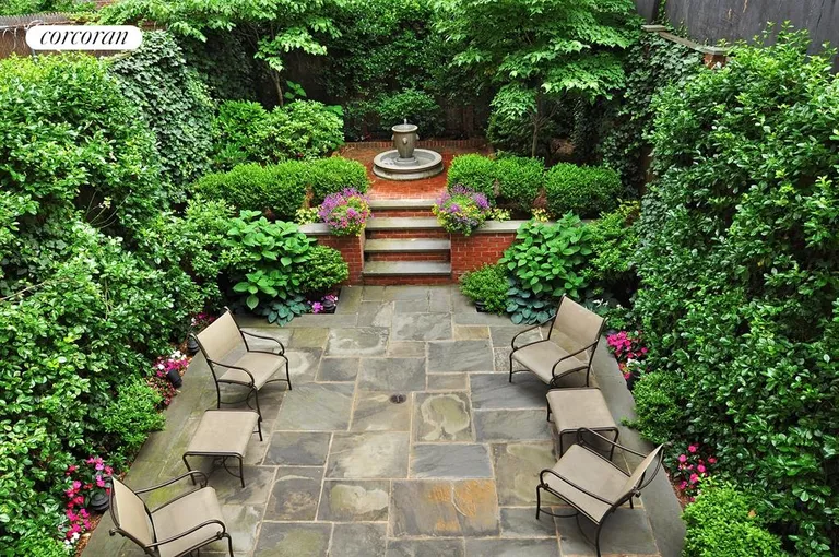 New York City Real Estate | View 60 West 11th Street | South Facing Garden | View 8
