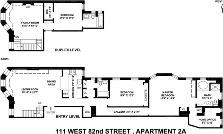 111 West 82nd Street, 2A | floorplan | View 5