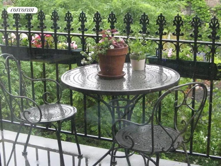 New York City Real Estate | View 77 Horatio Street, 3B | Balcony in the Summer | View 6
