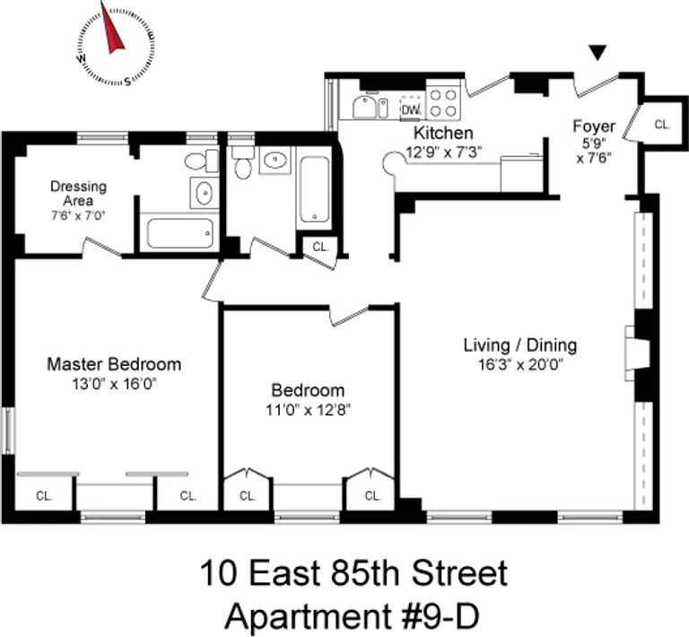 10 East 85th Street, 9D | floorplan | View 7