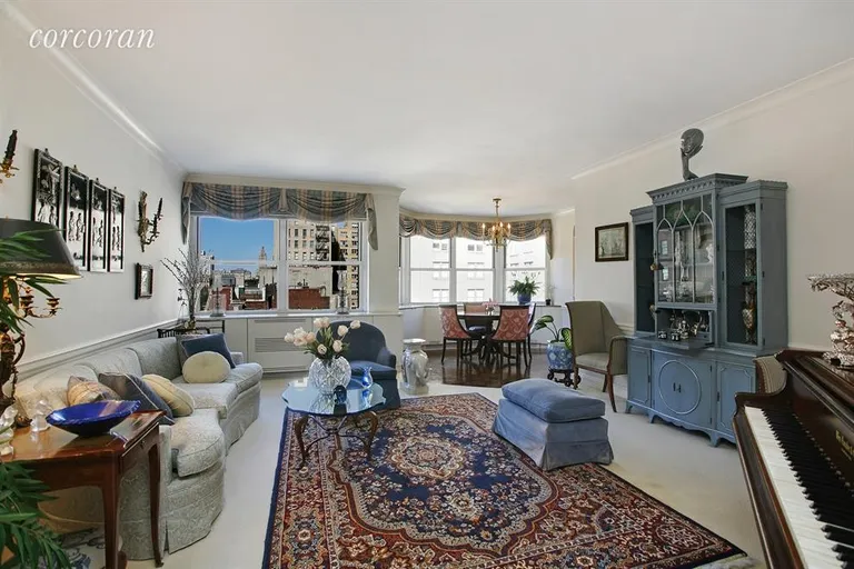 New York City Real Estate | View 35 East 75th Street, 10D | Living Room / Dining Room | View 8