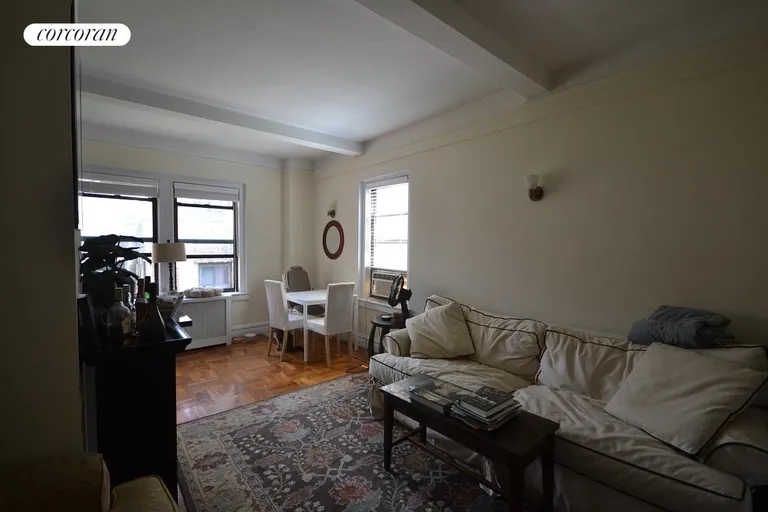 New York City Real Estate | View 133 West 71st Street, 9D | Bright & Airy Corner Living Room | View 4