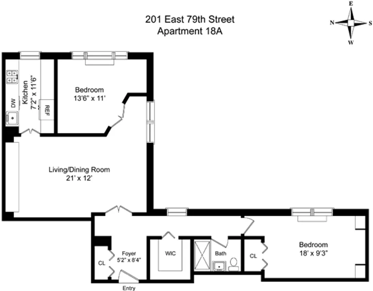201 East 79th Street, 18A | floorplan | View 13