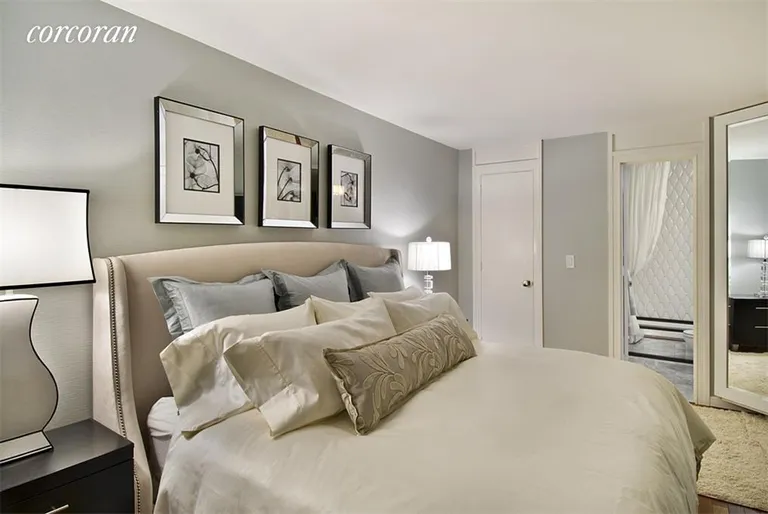 New York City Real Estate | View 270 West 17th Street, 19C | King Sized Bedroom with Terrace | View 2