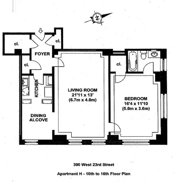 300 West 23rd Street  | floorplan | View 6
