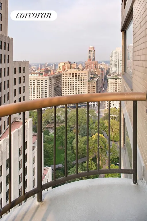 New York City Real Estate | View 45 East 25th Street, 27B | Balcony with park view! | View 4