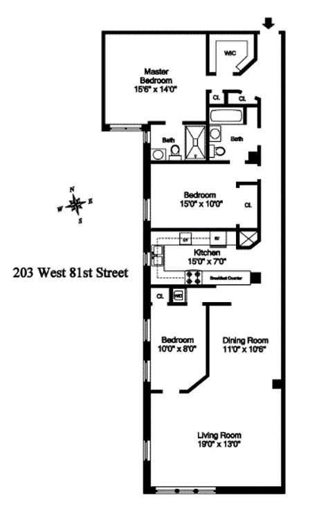 203 West 81st Street, 4C | floorplan | View 5
