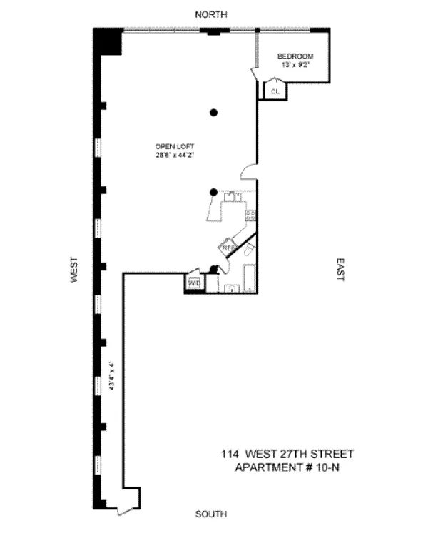 114 West 27th Street, 10N | floorplan | View 6