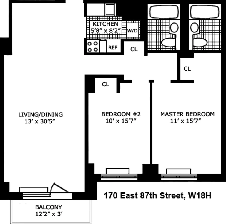 170 East 87th Street, W18H | floorplan | View 2