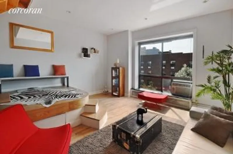 New York City Real Estate | View 130 Barrow Street, 404 | Living Room SouthEast View | View 2