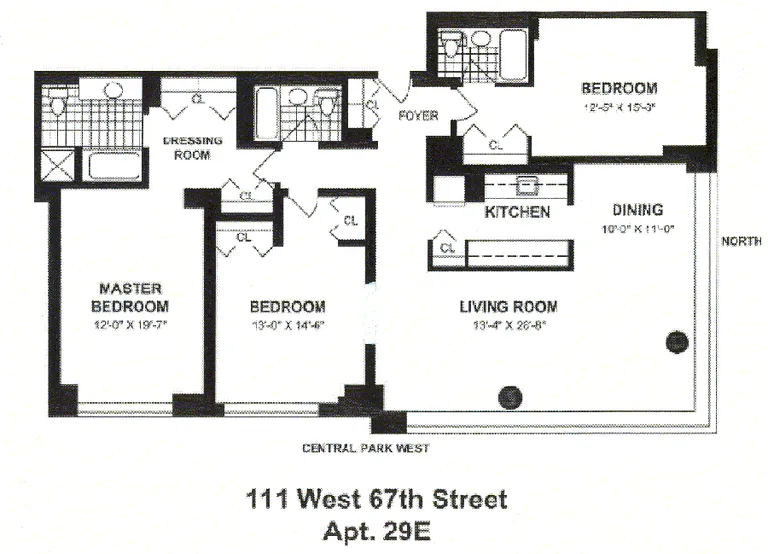 111 West 67th Street, 29E | floorplan | View 3