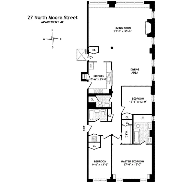 27 North Moore Street, 4C | floorplan | View 8