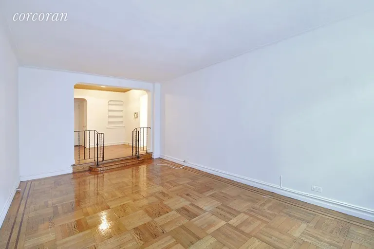 New York City Real Estate | View 303 East 37th Street, 5N | Huge, Sunny Step Down Living Room w/ Urban Terrace | View 2