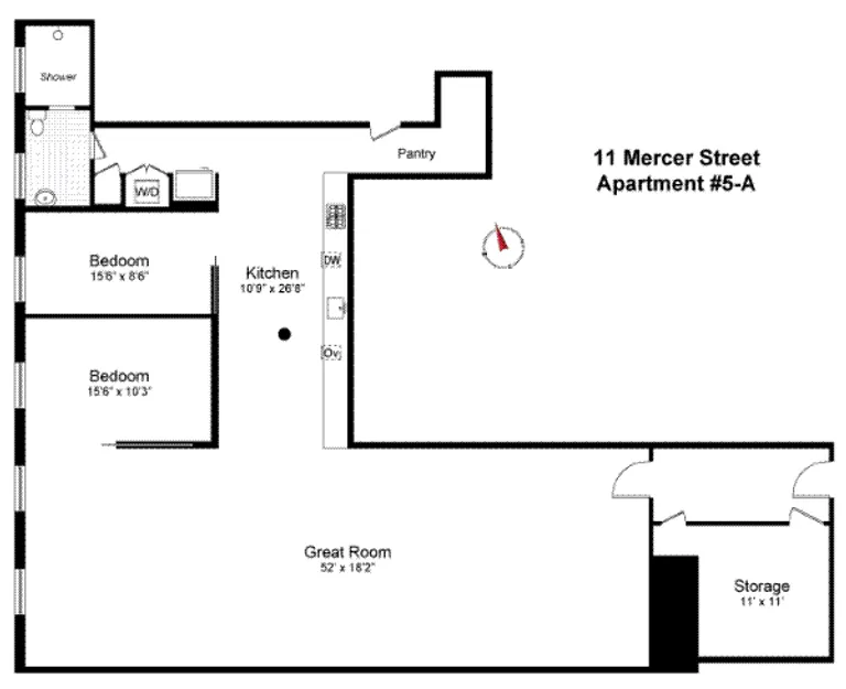 11 Mercer Street, 5A | floorplan | View 13