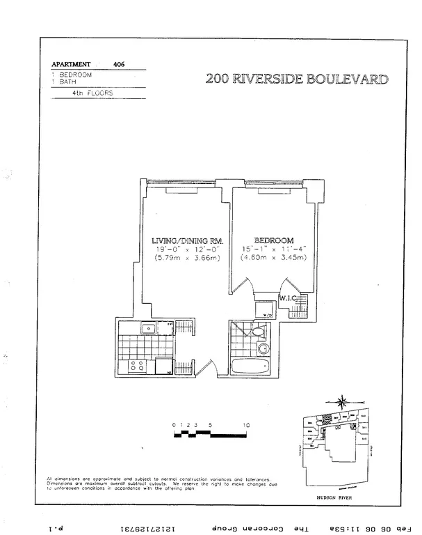 200 Riverside Boulevard, 406 | floorplan | View 1