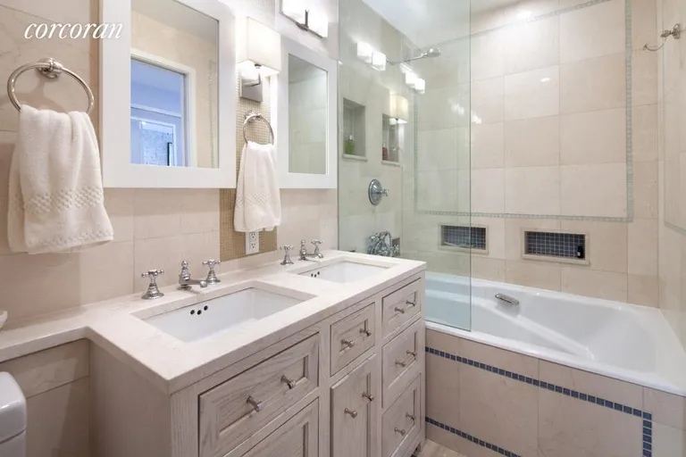New York City Real Estate | View 77 Bleecker Street, 104 | Master bath, one of three renovated full bathrooms | View 4