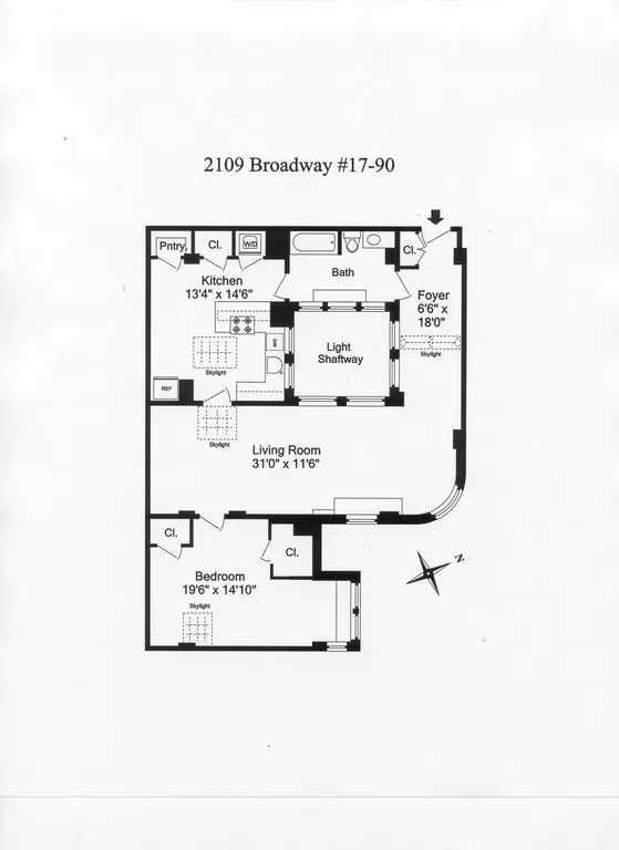 2109 Broadway, 17-90 | floorplan | View 9