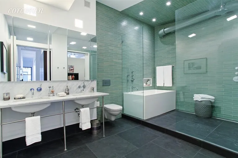 New York City Real Estate | View 718 Broadway, PH11D | Master Bathroom | View 7