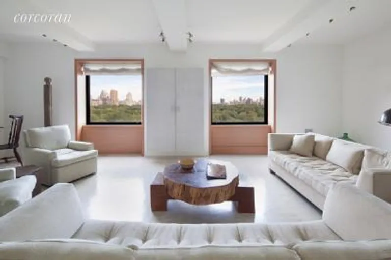 New York City Real Estate | View 160 Central Park South, 1201 | Living Room Center Stage | View 2