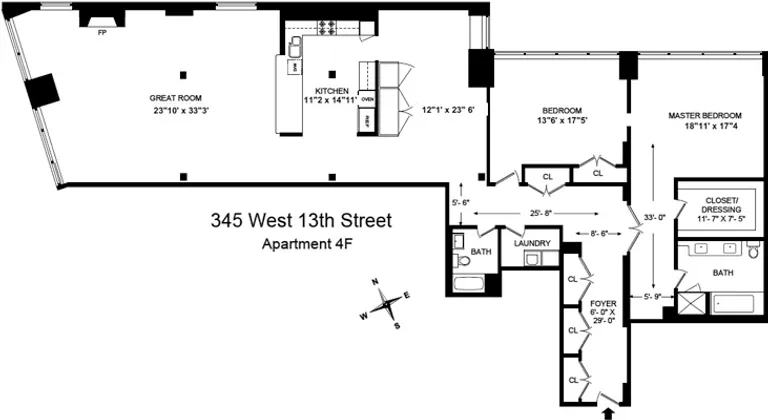 345 West 13th Street, 4F | floorplan | View 21
