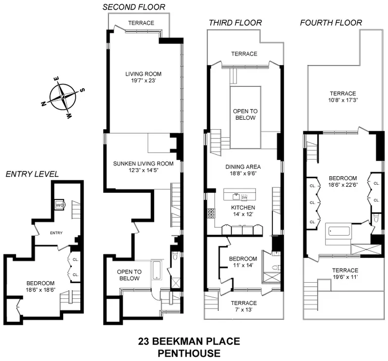 23 Beekman Place, PH | floorplan | View 5